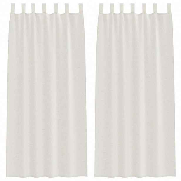 vidaXL Voile Záclona 2 ks Krémová 260 x 140 cm Polyester