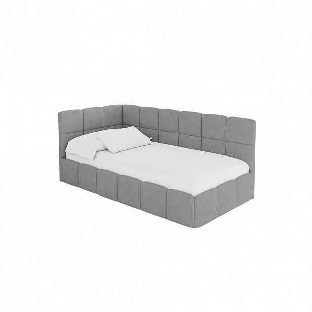 ALTDECOR JEDNOLŮŽKOVÁ POSTEL pro mládež s úložným prostorem vpravo, bez matrace - LIVY 80x200 šedá