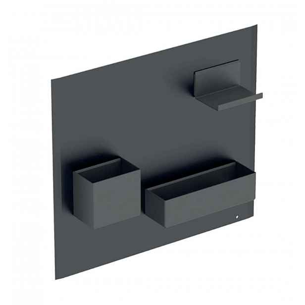 Geberit - Magnetická tabule s přihrádkami, 45x39 cm, matná černá/matná láva 500.649.16.1