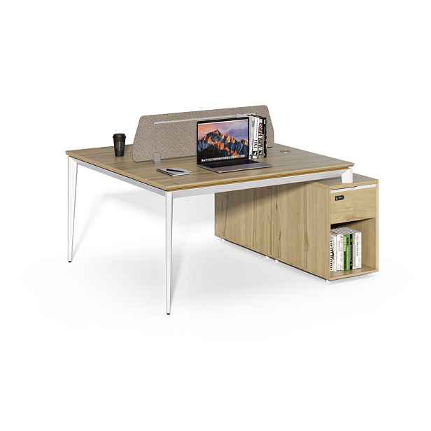 Kancelářská sestava 2 osoby Houseland Profit Max 04 1614 dub/bílá