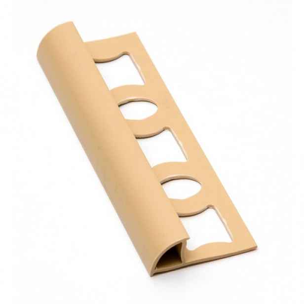 Lišta ukončovací "oblá" Profil-EU béžová, PVC, délka 250 cm, výška hrany 8 mm, L825004