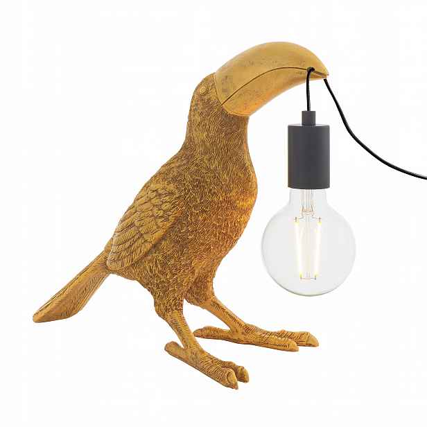 Stolní lampa Toucan zlatá E27 1x10W led Endon