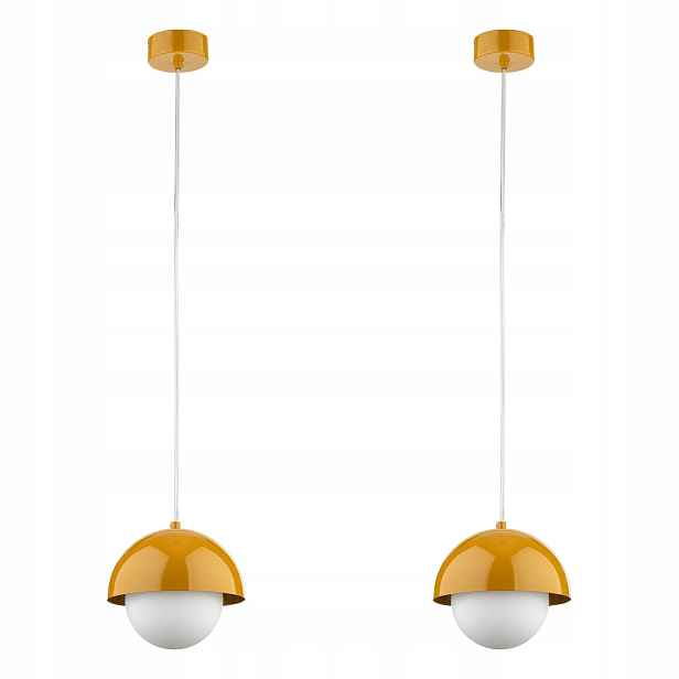 Tk Lighting Sada 2x Závěsná lampa Lustr Bono Okrový 1xG9 Regulace