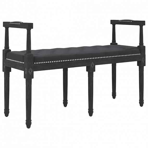 vidaXL Lavice černá 110 x 40 x 70 cm samet