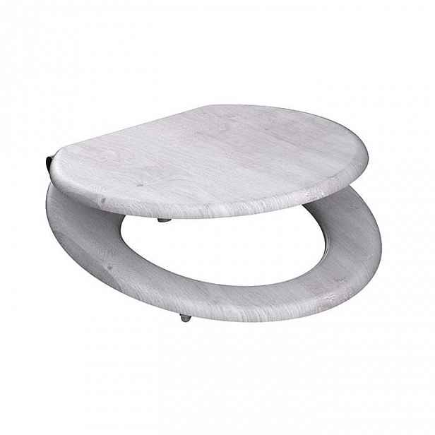 WC sedátko se zpomalovacím mechanismem SOFT-CLOSE LIGHT WOOD MDF