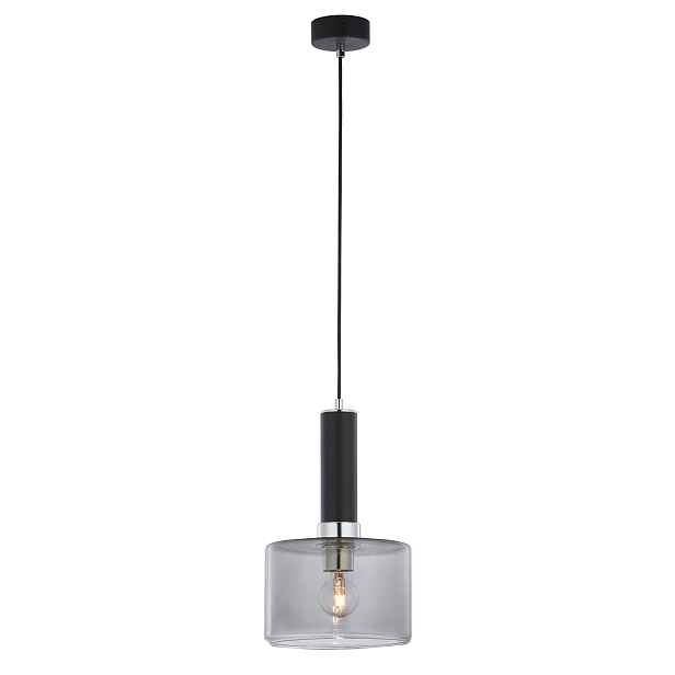 Závěsná lampa Vanes Stříbrná Kouřová Skleněná Stínidlo 1xE27 20 cm Stropní Dům