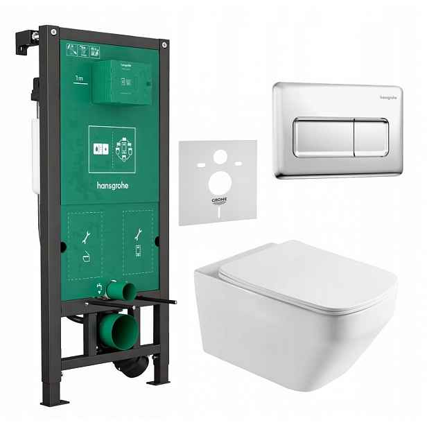 7v1 Wc Set Stelaz Hansgrohe iFrame Wc Mísa Imprese Tornado+tlačítko