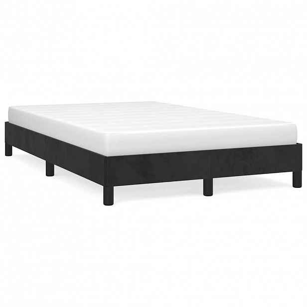 vidaXL Rám postele bez matrace černý 120 x 200 cm samet