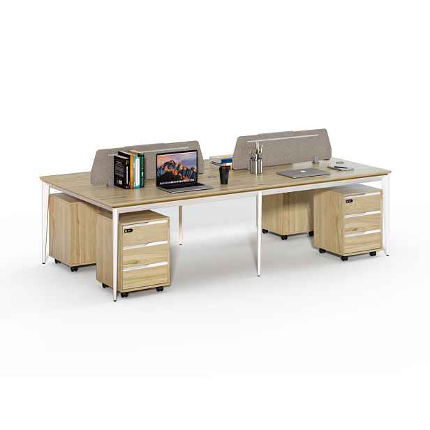 Kancelářská sestava 4 osoby Houseland Profit Max 02 2814 dub/bílá