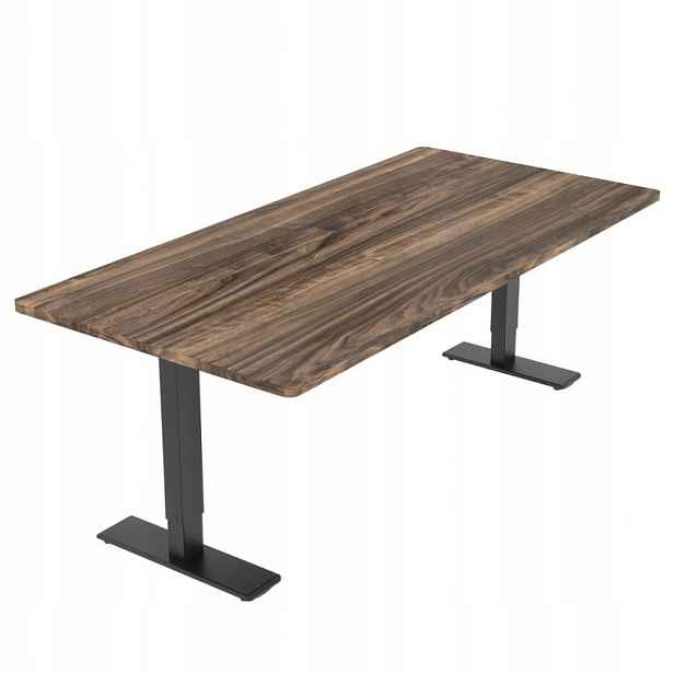 Výškově nastavitelný stůl QB2D-2080-EUV1, 200 x 80 cm, hnědý