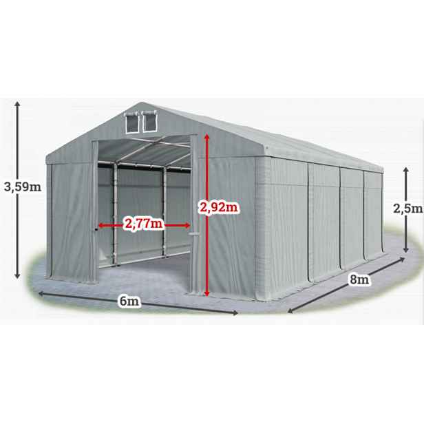 Skladový stan 6x8m PROFI