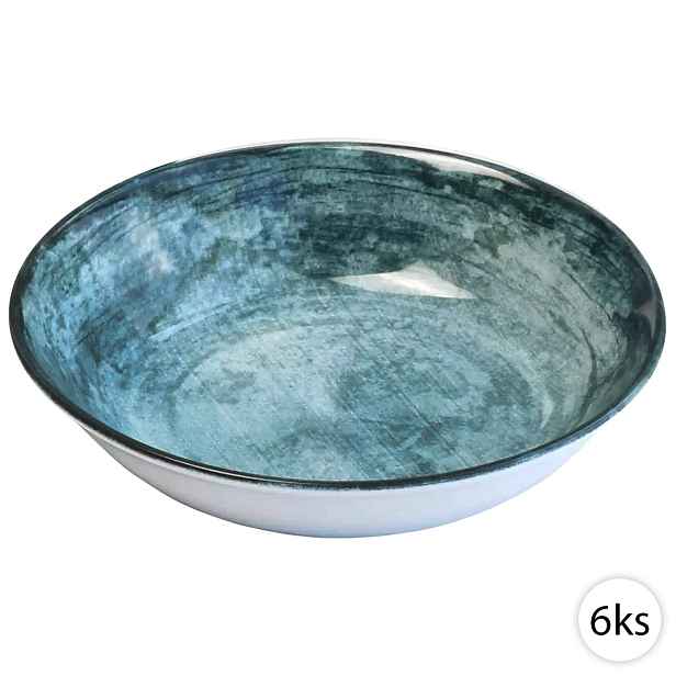 Hluboké keramické talíře 21,6cm, 6ks, Perfect Home 72256