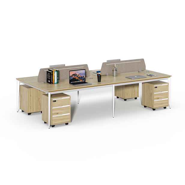 Kancelářská sestava 4 osoby Houseland Profit Max 02 3216 dub/bílá