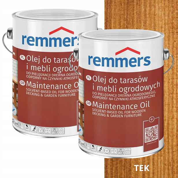 Remmers Pflege-ol Olej Na Terasy Nábytku Ze Dřeva 10 L Teak Sada 2X5 L