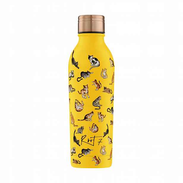 Root7 Termoláhev Funny Cats 500 ml na vodu a kávu pro děti