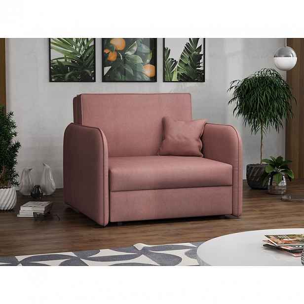 Rozkládací křeslo BELA LOFT 1 - růžové