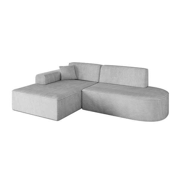 ALTDECOR ROHOVÁ SEDAČKA s otomanem, levá IREA-L1-v3 232x165x77 Šedá Manšestr