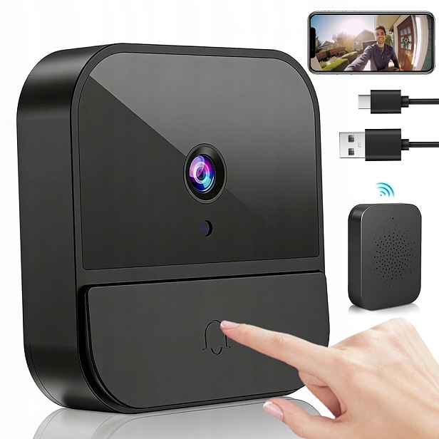 Bezdrátový Zvonek S Kamerou 1080P Pro Dveře Brány Smart, Dálkový Náhled