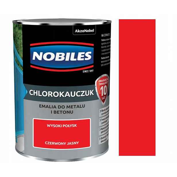 Nobiles Chlorokaučuk Smalt 5L Červený Světlý