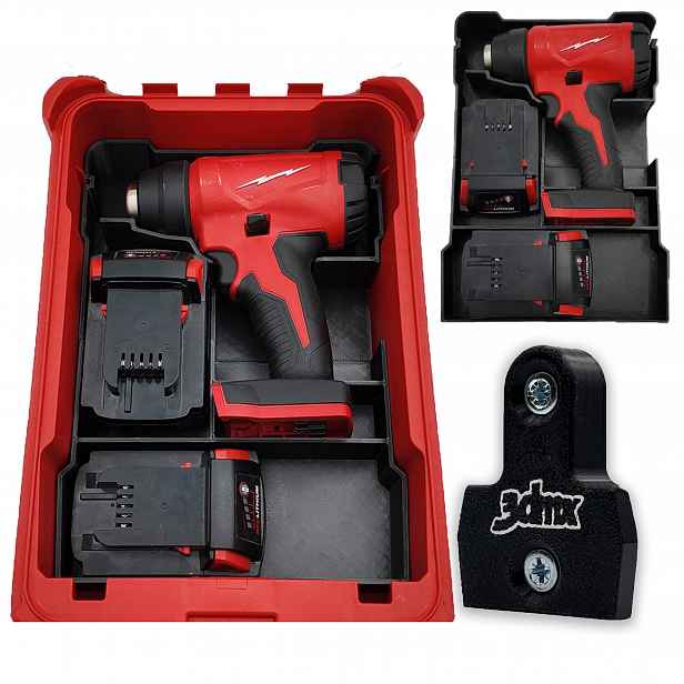 Organizér Vložka Milwaukee Packout pro M18 Bhg Horkovzdušná Pistole 3DMX Dárek