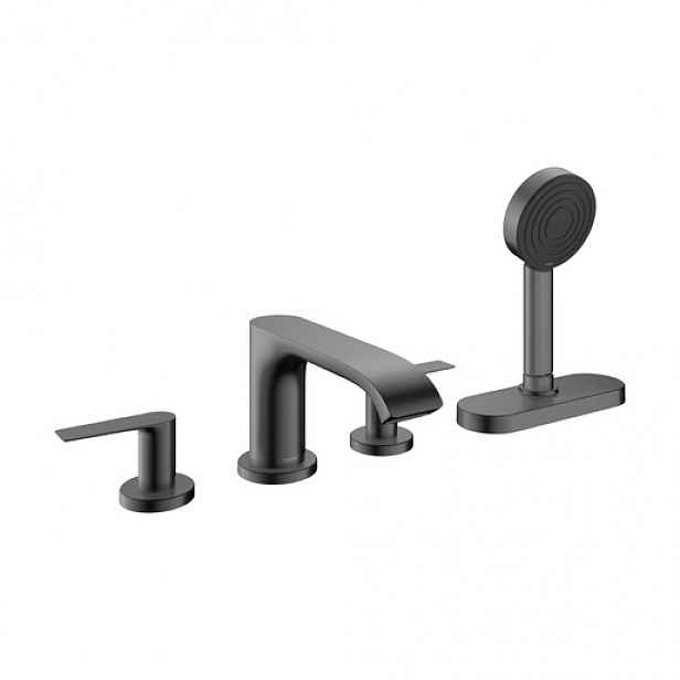 Vanová baterie Hansgrohe Vivenis s vanovým setem kartáčovaný černý chrom 75444340
