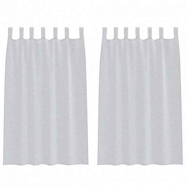 vidaXL Voile Záclona 2 ks Světle šedá 175 x 140 cm Polyester