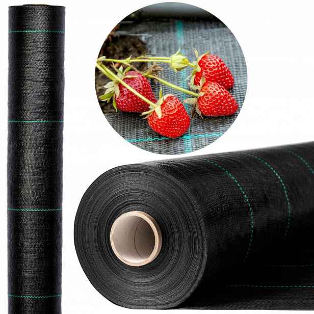 Agrotextilie černá mulčovací 100 g 0,8 m x 50 m, podložka na plevel