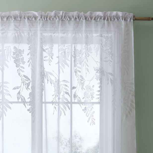 Bílá záclona 140x229 cm Wisteria Floral – Catherine Lansfield