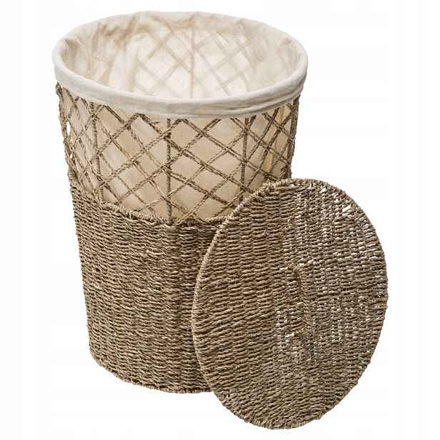 Koš na prádlo z mořské trávy, 38 cm