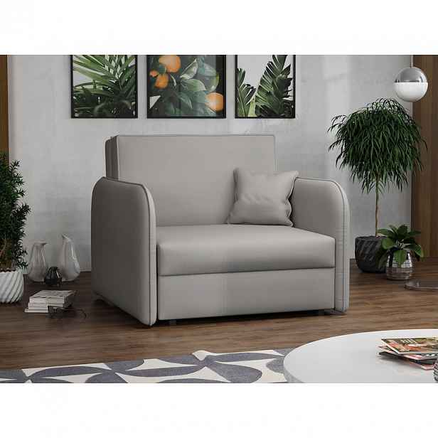 Rozkládací křeslo BELA LOFT 1 - světlé šedé
