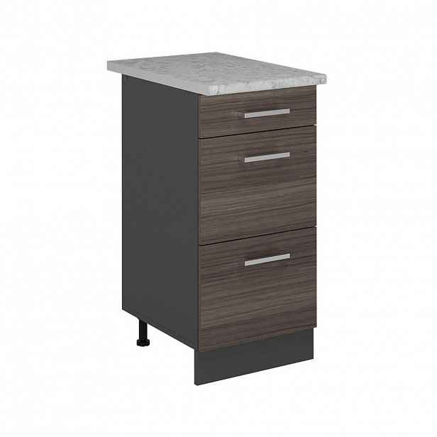 Vicco SPODNÍ SKŘÍŇKA KUCHYŇSKÉ LINKY R-Line Ušlechtilá šedá 40 cm se zásuvkami, AP mramor