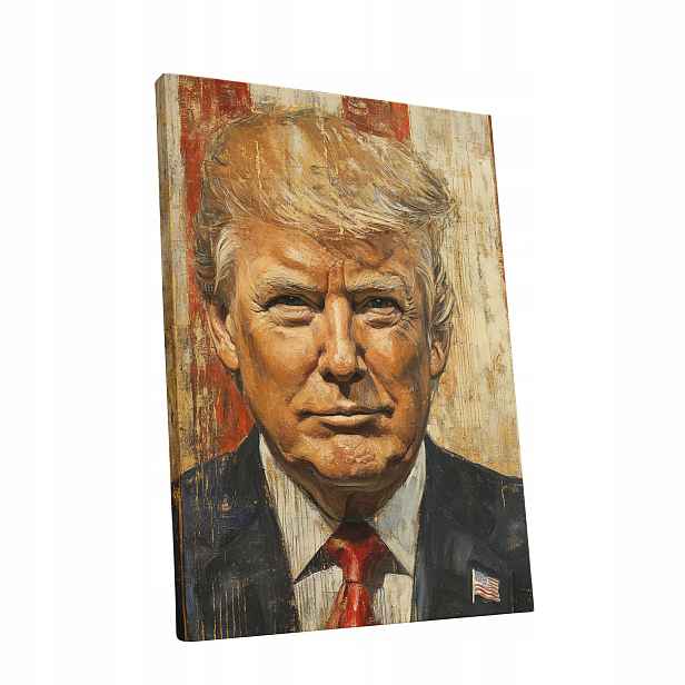 Obraz na plátně Portrét Donalda Trumpa v obývacím pokoji Trumpa dárek 60x80