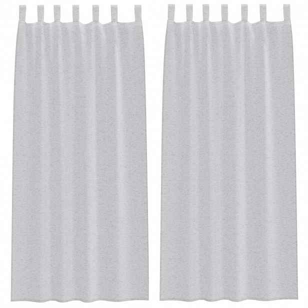 vidaXL Voile Záclona 2 ks Světle šedá 225 x 140 cm Polyester