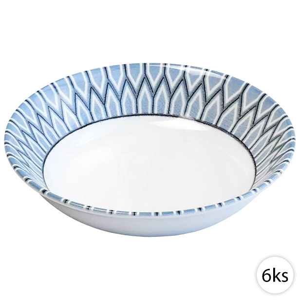 Hluboké keramické talíře 21,6cm, 6ks, Perfect Home 72261