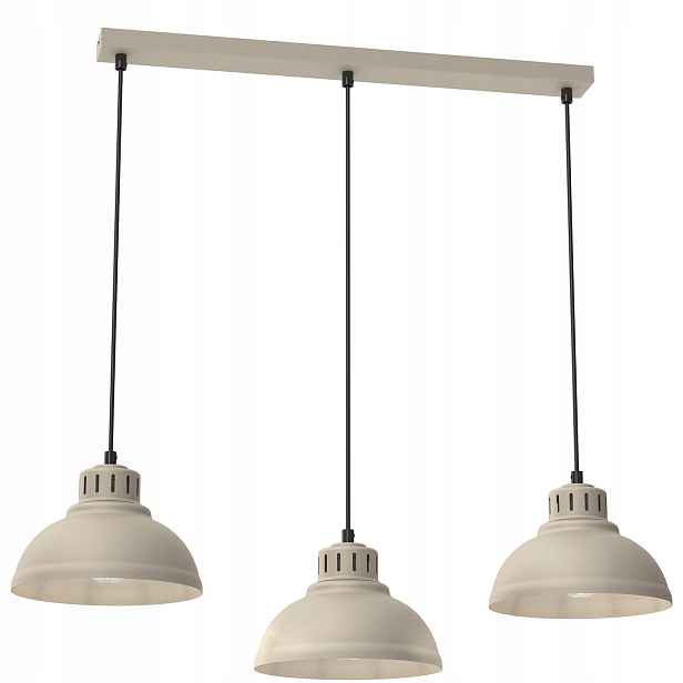 Luminex Závěsná lampa Sven krémová 3xE27 15W, 75 cm, IP20