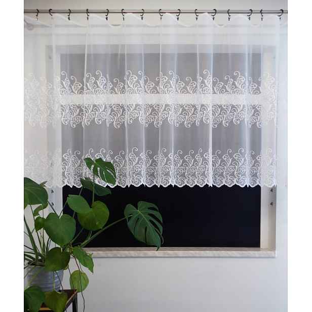 Mg Záclona žakár 36251 Bílá 300x110 cm Hotová S Páskou M
