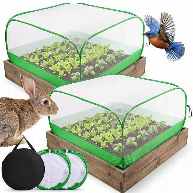 Ochranná Síť Na Záhony Typu Pop-up 100X100X50 CM, 2 Kusy Na Zeleniny