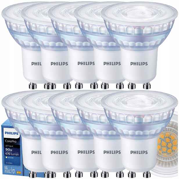 Philips Led žárovka GU10 6,7W 100W 670lm 3000K EyeComfort CorePro 10x
