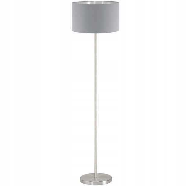 Podlahová lampa Eglo Maserlo E27 60 W, odstíny šedé a stříbrné