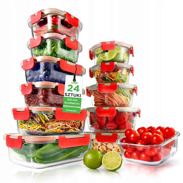 Skleněné Nádoby Na Potraviny 12 Kusů Víčka Nutrichef Bez Bpa