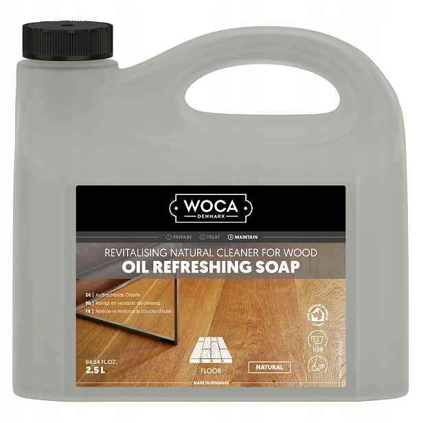 Woca Oil Refreshing Soap Natural 2,5 l olejové mýdlo na dřevěné podlahy