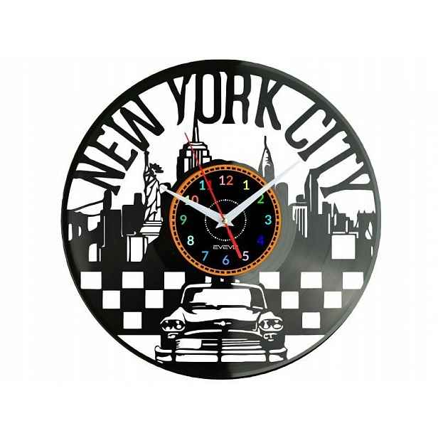 New York Dárek Originální dekorace do domu Hodiny z vinylové desky