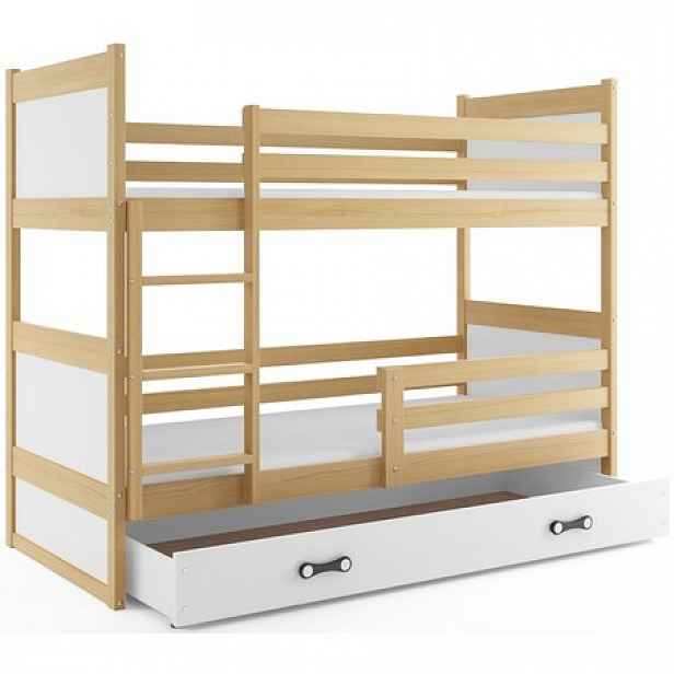 Dětská patrová postel RICO 200x90 cm Borovice Bílá