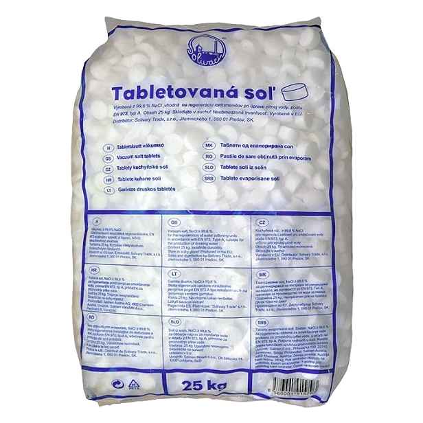 Eco produkty TABLETOVÁ REGENERAČNÍ SŮL 25 KG PRO ZMĚKČOVAČE VODY