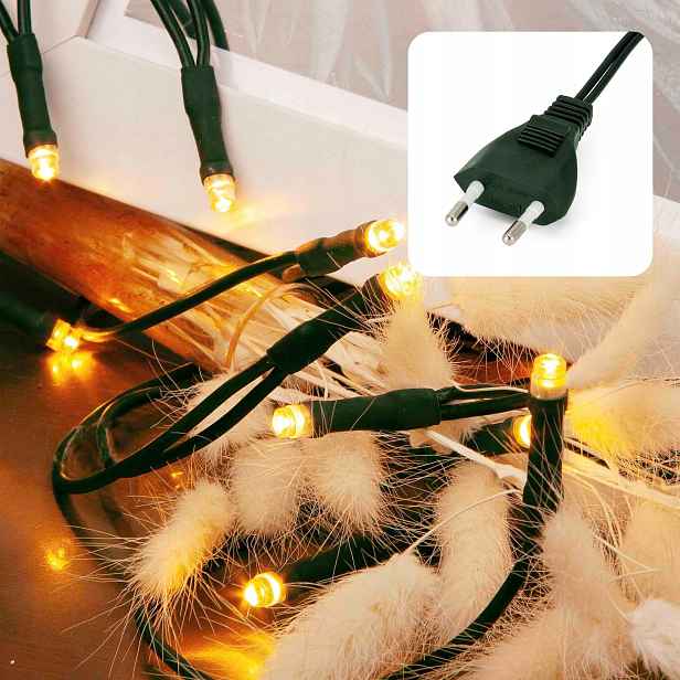 Klasický Led světelný řetěz Hellum 579345 – 15 m (teplá bílá barva)