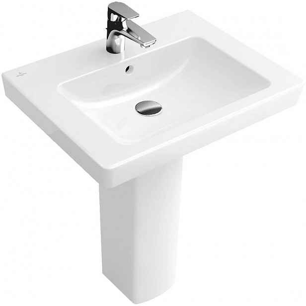 Villeroy & Boch Subway 2.0 - Umyvadlo s přepadem, 55x44 cm, s CeramicPlus, alpská bílá 711355R1