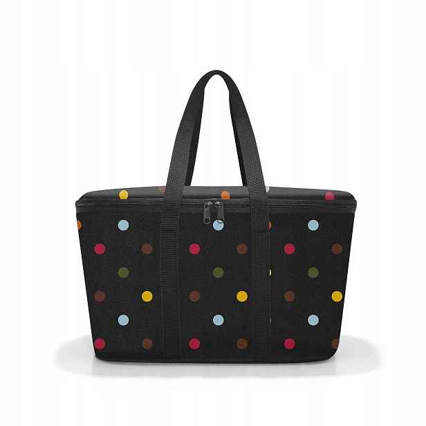 Chladicí taška Reisenthel Coolerbag 20L černá s barevnými puntíky
