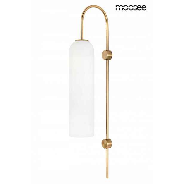Nástěnná lampa Moosee bílá, zlatá E27 40 W