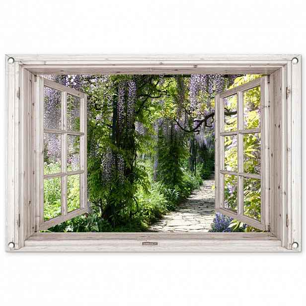 OnlyWow ZAHRADNÍ PLAKÁT Vistárie - Květiny - Pohled - Strom - Jaro 90x60 cm