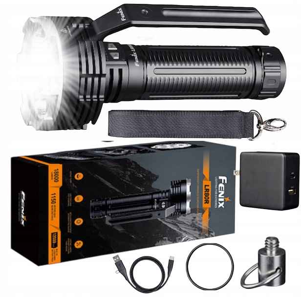 Reflektorová svítilna a reflektor Fenix LR80R 18000 lm 1130 metrů Set